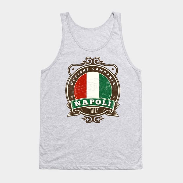 Napoli, Italia - Retro Italian Region Design Tank Top by DankFutura